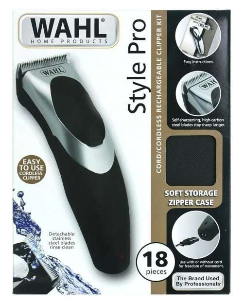 Clippers Wahl Style Pro Cord/Cordless Rechargeable 18 Piece Hair